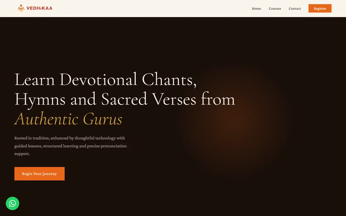 Vedhikaa — Online gurukul for sacred learning